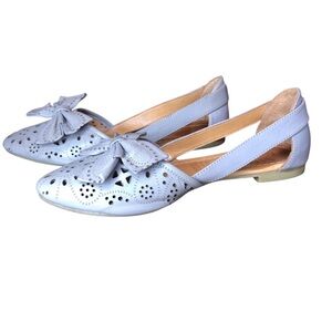 Spring Step Bowtiful Flats EU 38 US 7.5-8 Taupe Leather Made in Turkey Quality